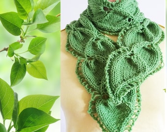 Giezen PDF Pattern Scarf Leaf Twin