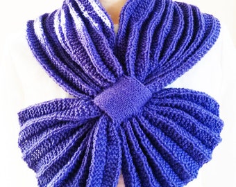 Giezen PDF Pattern Scarf Pleated Rib hand knit