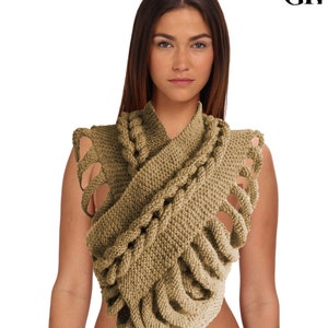 PDF Knitting Pattern Shawl Braid ladder