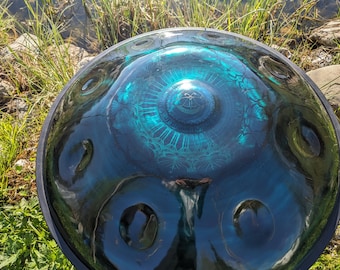LUNA Handpan Vollmond - "Blue Moon" - A2 Low Kurd, A2 Minor