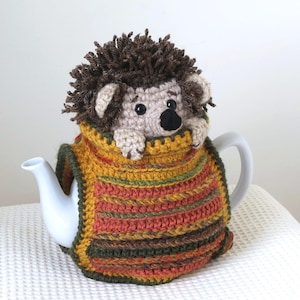 Hedgehog Tea Cosy, Cute Handmade Animal Teapot Cover, Hedgehog Gifts