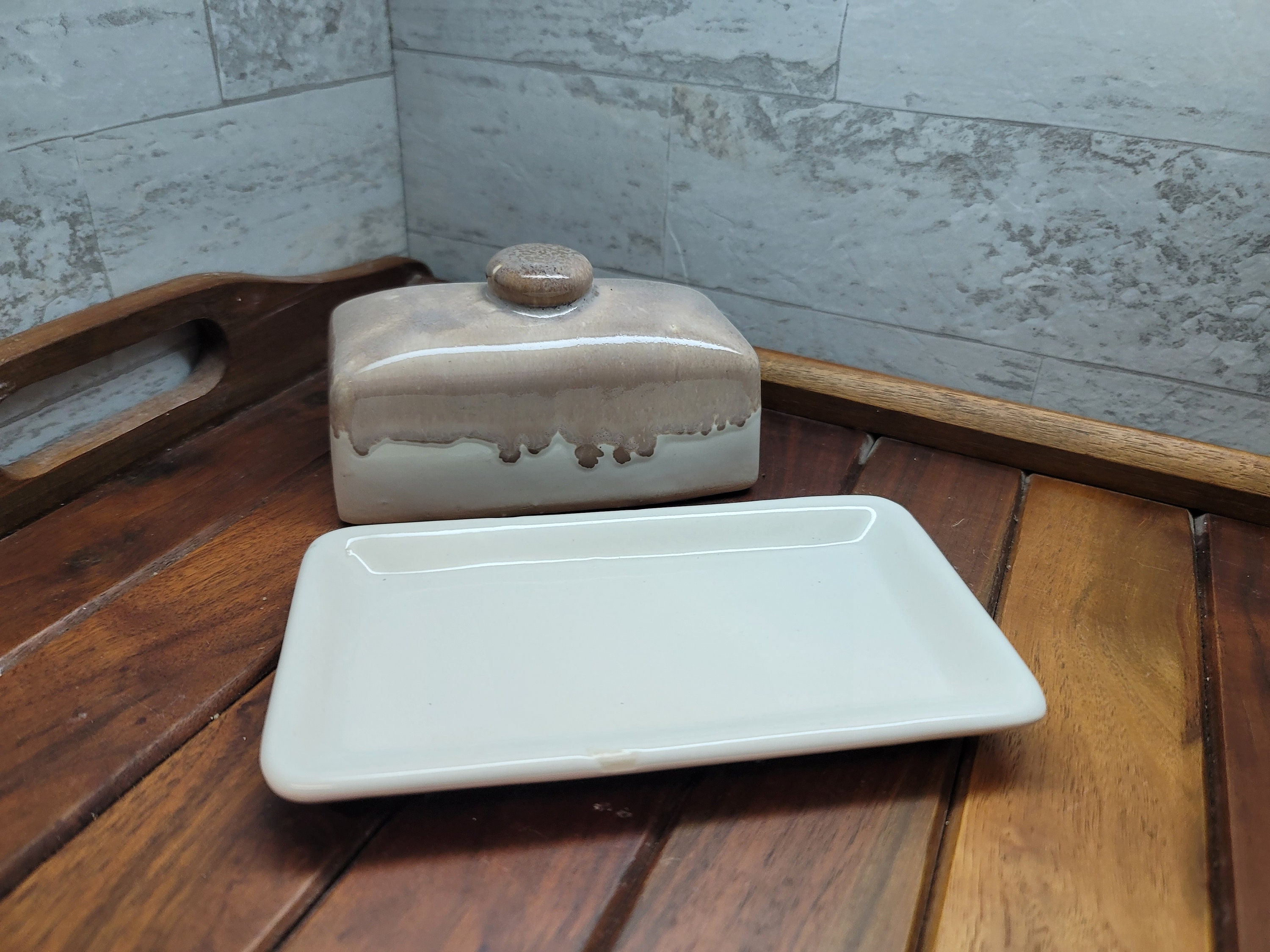 A Beautiful 2 Tone Decorative Butter Dish Ready to Ship Etsy