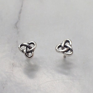 Celtic Knot Earrings, Sterling Silver Celtic Stud Earrings, Celtic Jewelry, Tiny Celtic Knot Earrings, Kids Celtic Earrings, Trinity Knot