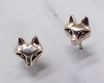 Silver Fox Earrings, Fox Jewelry, Fox Jewelry for Women, Woodland Fox Jewelry, Fox Jewelry for Kids, Silver Fox Gift, Fox Gifts for Kids