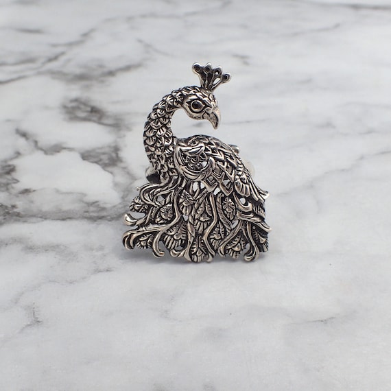 Buy Nayab Royal Peacock Ring | Silver Rings | Nayab Jewelry