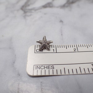 Silver Starfish Earrings, Starfish Studs, Sea Star Stud Earrings, Beach Stud Earrings, Silver Sea Star, Second Hole Studs, Small Starfish image 7