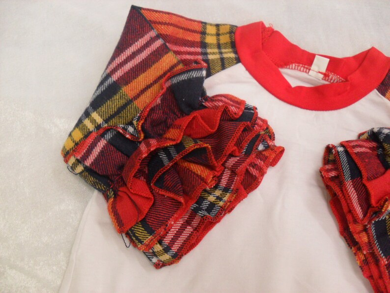 Blank Wholesale Icing Ruffle Raglan Red Plaid Flannel Sleeves Etsy