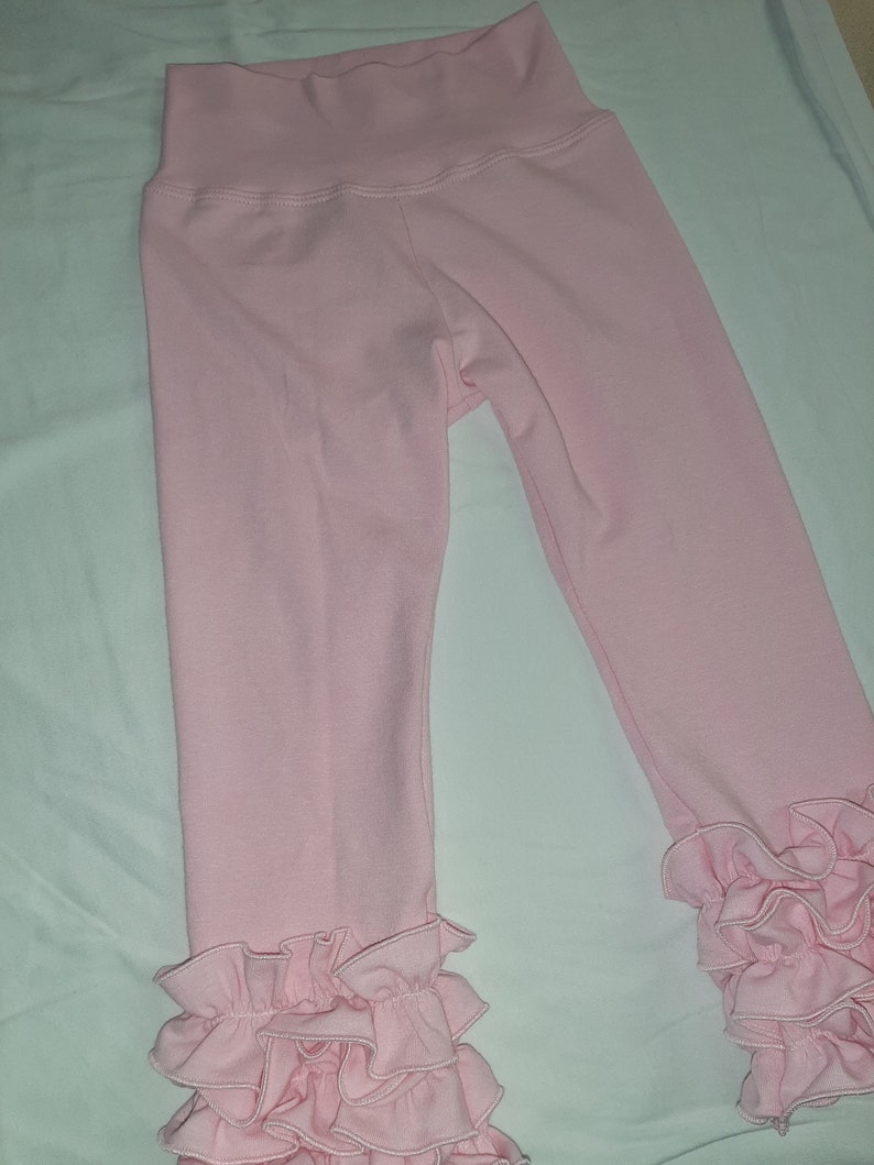 Girls Ruffle Leggings Ruffle Yoga Pants Ruffle Pants Leggings Etsy