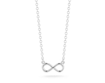 Silver Infinity Necklace, Infinity Charm Necklace, Tiny Infinity Necklace, Infinity Pendant, Delicate Infinity, Simple Infinity