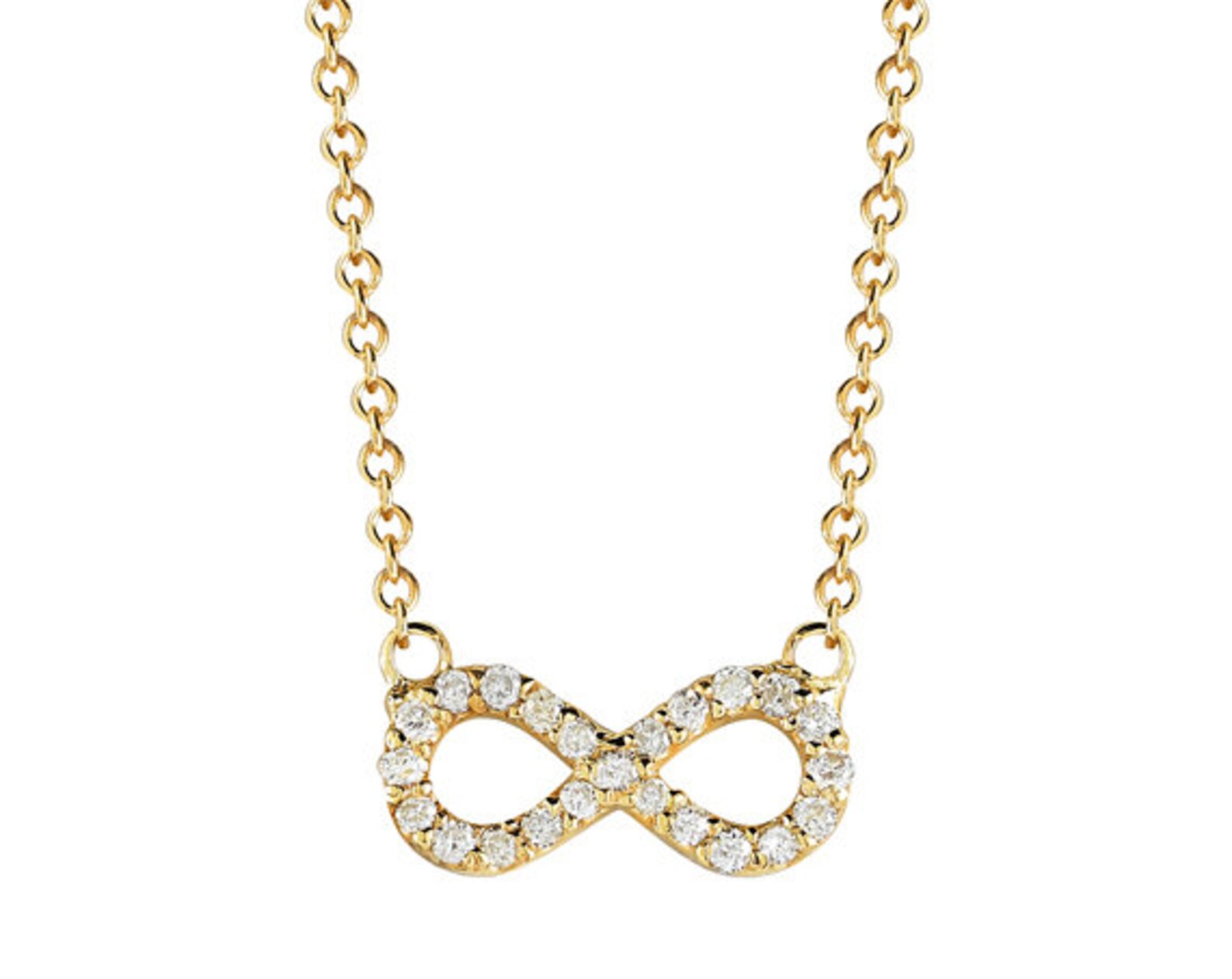 Infinity Necklace Gold Infinity Necklace Diamond Infinity Etsy
