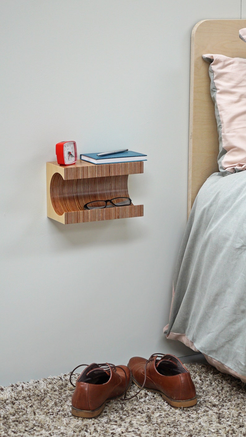 Floating Nightstand / Floating Shelf/ Birch Plywood Shelf / Etsy