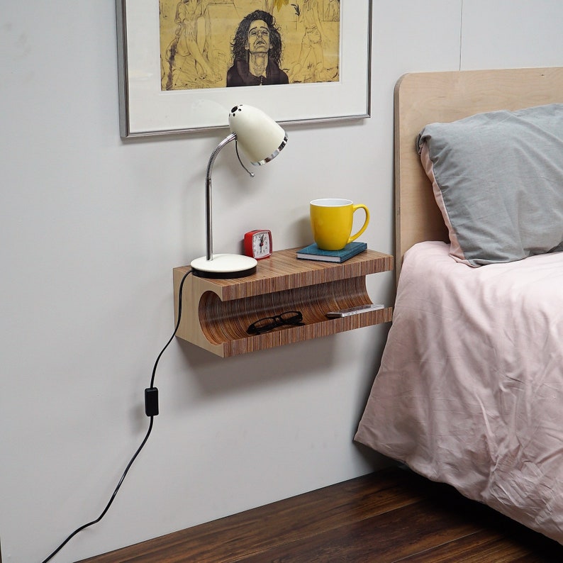Floating Shelf / Bedside Table/nightstand/modern Shelf/ Etsy