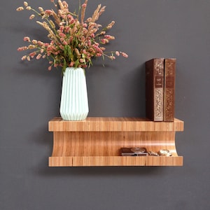 Nightstand. Floating Nightstand. Floating Shelf. Wall Shelf. Book Shelf. Mantlepiece. Floating Mantle. Plywood Shelf. Fireplace Mantle. image 1