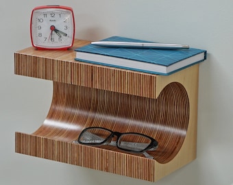 Floating Nightstand / floating shelf/ birch plywood shelf / modern nightstand / small shelf