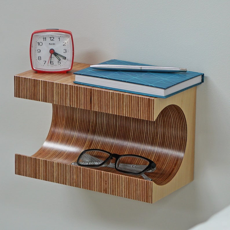 Floating Nightstand / Floating Shelf/ Birch Plywood Shelf / Etsy