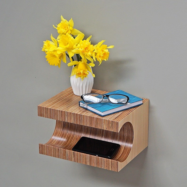 Small Floating Nightstand Bedside Table Minimalist Plywood Etsy Ireland