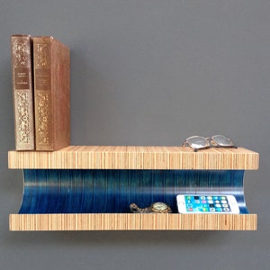 Nightstand. Floating Nightstand. Floating Shelves. Book Shelf. Plywood Shelf. Mantlepiece. Fireplace. Mantle. Floating Console. Shelf