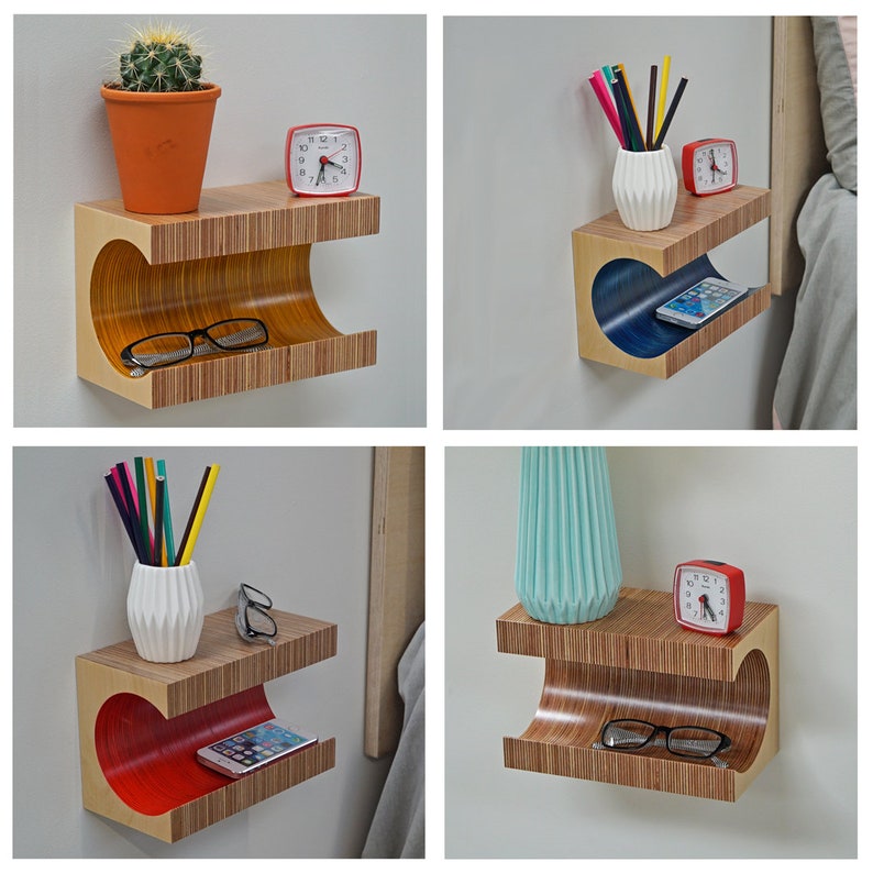 Floating Nightstand / Floating Shelf/ Birch Plywood Shelf / Etsy
