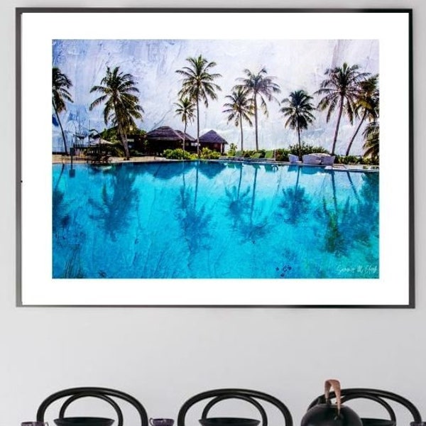 Maldives Print, Maldives Photograph, Beach Photography, Tropical Wall Art, Beach Wall Art, Coastal Print, Beach Wall Art, Palm Tree Wall Art