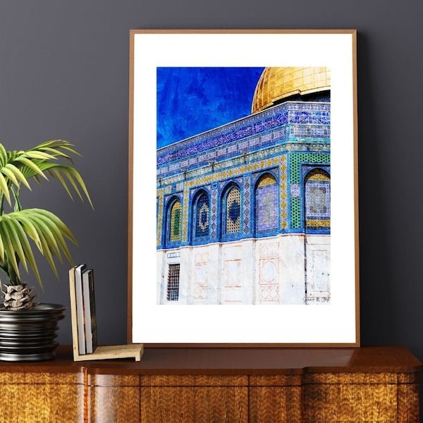 Dome of the Rock Jerusalem Israel Print, Israel Photography, Israel Art, Israel Print, Wall Art, Coastal Wall Print, Instant Wall Print