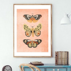 Vintage Butterfly Wall Art, Printable Vintage Butterfly Print, Boho Nursery Print, Boho Wall Art, Vintage Nursery Wall Art, Butterfly Print