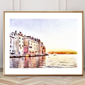 Old town in Rovinj Croatia, Croatia, Croatia print, Croatia travel poster, Croatia wall art, Croatia travel print, travel wall art, European