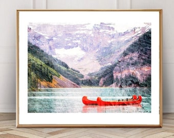Lake Louise Canada Print, Canadian Wall Art, Canada Photography, Canadian Wall Art, Lake Print, Lake Photograph, Landscape Wall Art