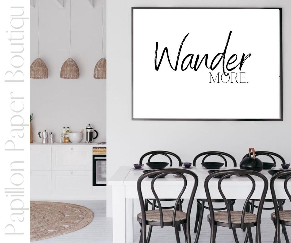 Wander More Print Wanderlust Nursery Wall Art Impresiones Etsy España