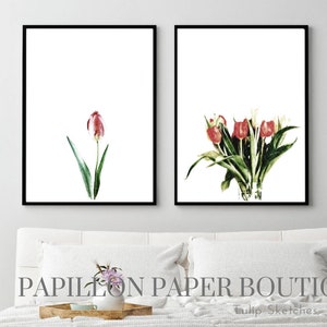 Impression de tulipe, impression de fleur, art mural floral, impression de fleurs, impression d'art de tulipe, art de mur de fleurs, tulipe imprimable, photographie de fleur, affiche de fleur