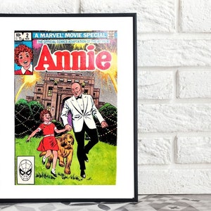 Orphan Annie Printable, Vintage Annie Comic Cover Print, Vintage Annie Poster, Annie and Daddy Warbucks Print, Annie Comic Art Print