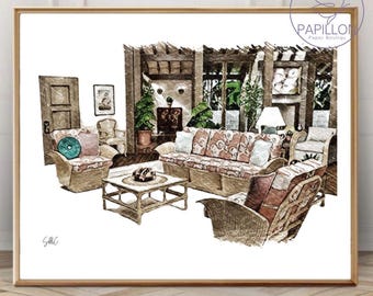 Golden Girls woonkamer tv-show muurafdruk woondecoratie cadeau, tv-show kunstafdruk, Golden Girls-muurafdruk, Golden Girls schilderij afdrukken