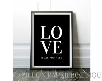 Love Wall Art, Love Print, Black and White, Prints, Love Poster, Black White Art, Minimalist Print, Art Print, Love Wall Art, Minimalist