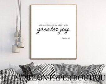 Greater Joy Scripture Print, Love Wall Art, Scripture Wall Art, Home Decor, Instant Art, Bedroom Wall Art, Nursery Print, Nursery Wall Art