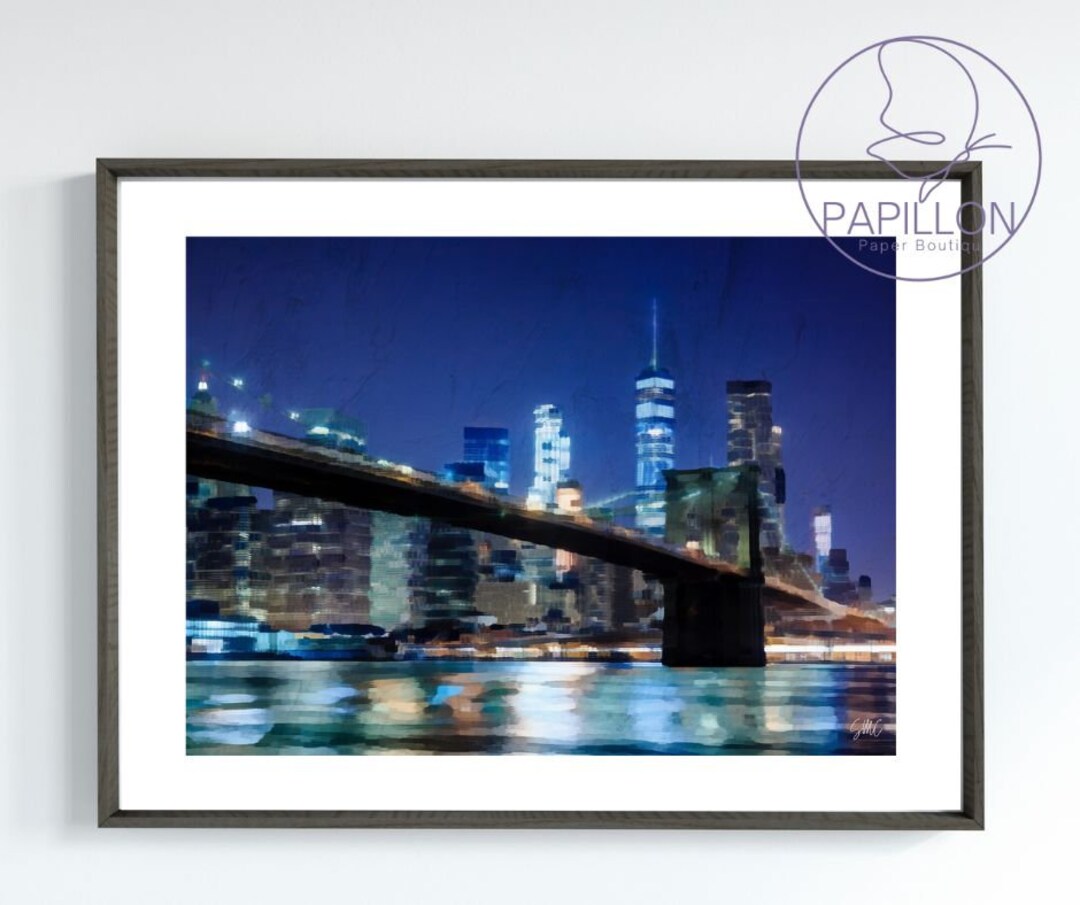New York City Street Art, NYC Wall Art, New York Oil Painting Print