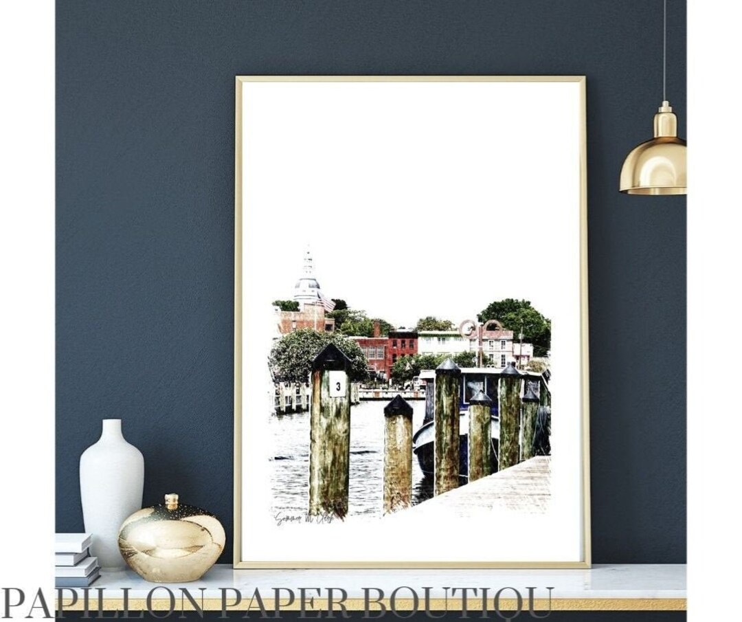 Annapolis Print, Annapolis Maryland Art, Annapolis Sketch, Annapolis
