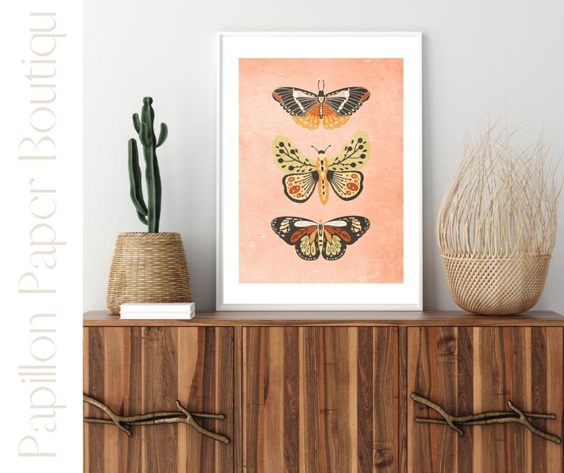 Vintage Butterfly Wall Art Printable Vintage Butterfly Print Etsy