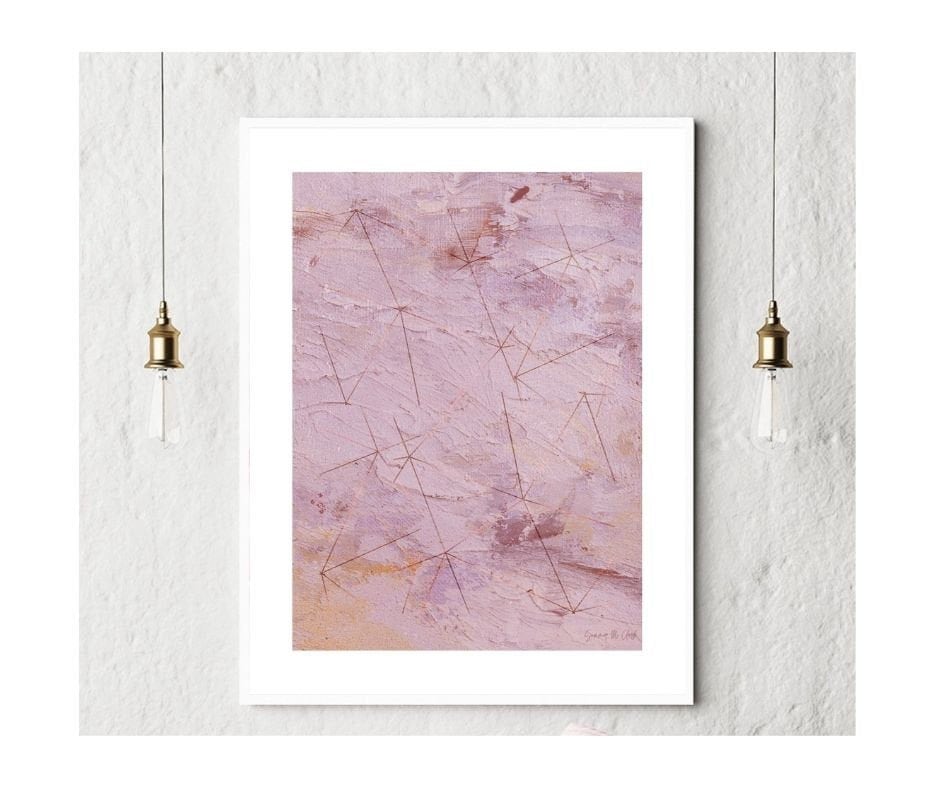 Modern Wall Art Print, Rose Gold Wall Art, Gold Wall Print, Gold