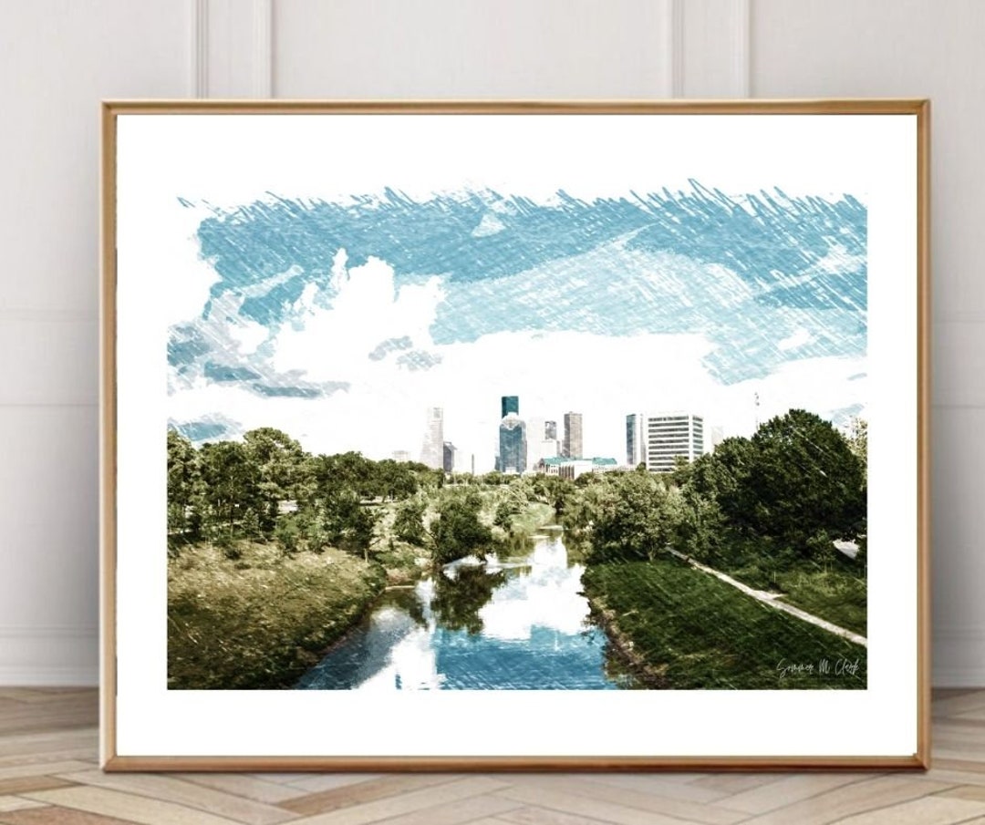 Houston Skyline Wall Art, Houston Print, Texas Wall Art, Instant Print