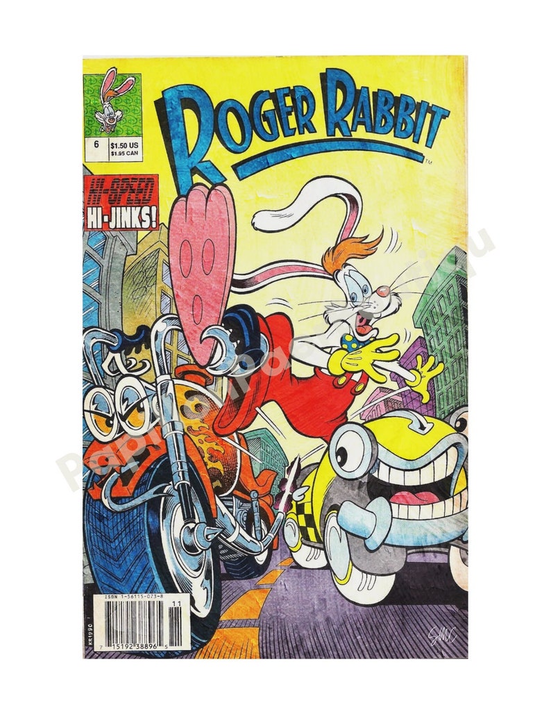 Roger Rabbit Poster, Vintage Comic Poster, Comic Print, Retro 90S Roger ...