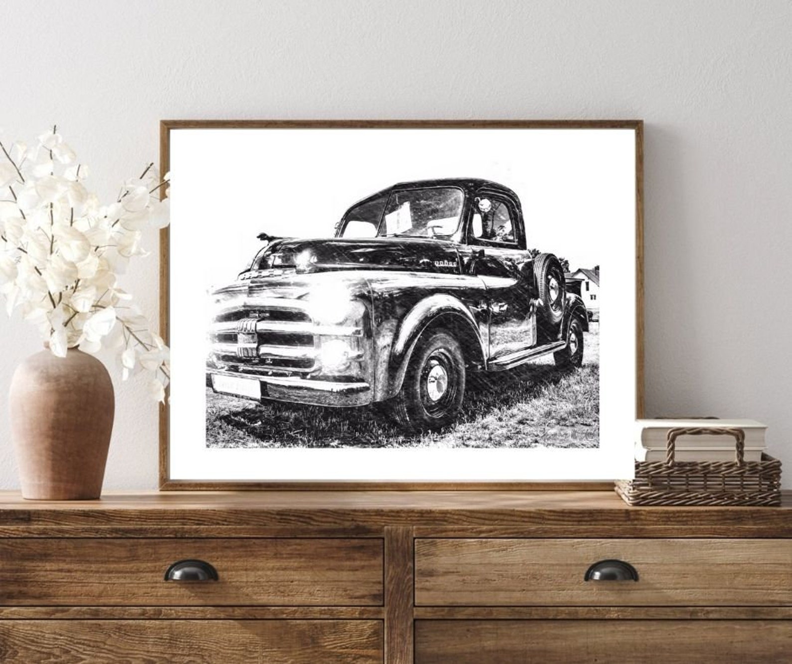 Vintage Truck, Vintage Truck Sketch, Vintage Art, Vintage Ford Truck, Ford Truck Art, Chevy Wall