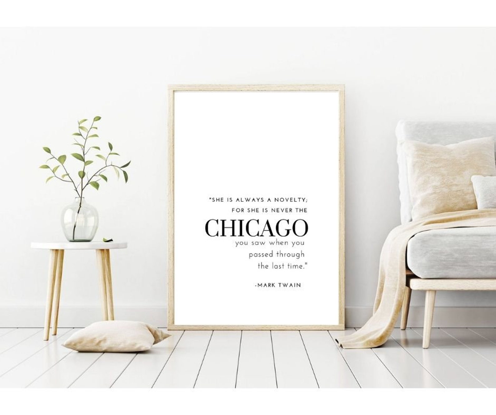 Chicago Wall Art Chicago Sketch Chicago Quote Wall Art Etsy