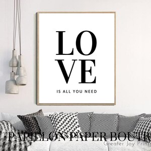 Love printable, Love print, Love poster, Love art, Love prints, Digital print, Love wall print, Bedroom decor, Living room print, Minimalist
