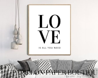 Love printable, Love print, Love poster, Love art, Love prints, Digital print, Love wall print, Bedroom decor, Living room print, Minimalist