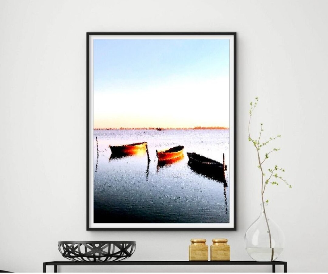 Natical Sketch, Nautical Print, Canoe Print, Nautical Photography ...