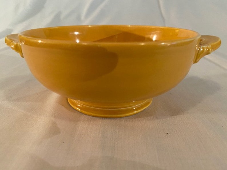 Vintage Fiesta Cream Soup Bowl in Original Yellow Glaze Etsy