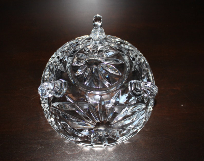 Scroll Footed Toed Clear Glass Bowl Dish Vintage Three 3