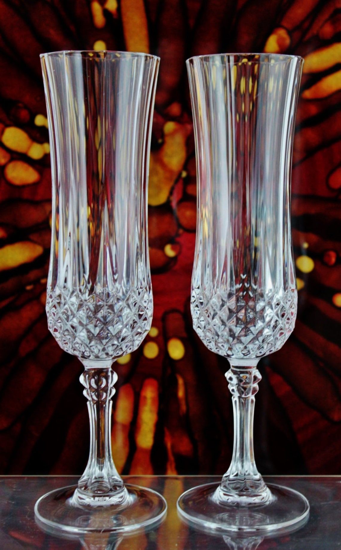 Set of 2 Cristal D'arques Longchamp Flute Champagne Etsy