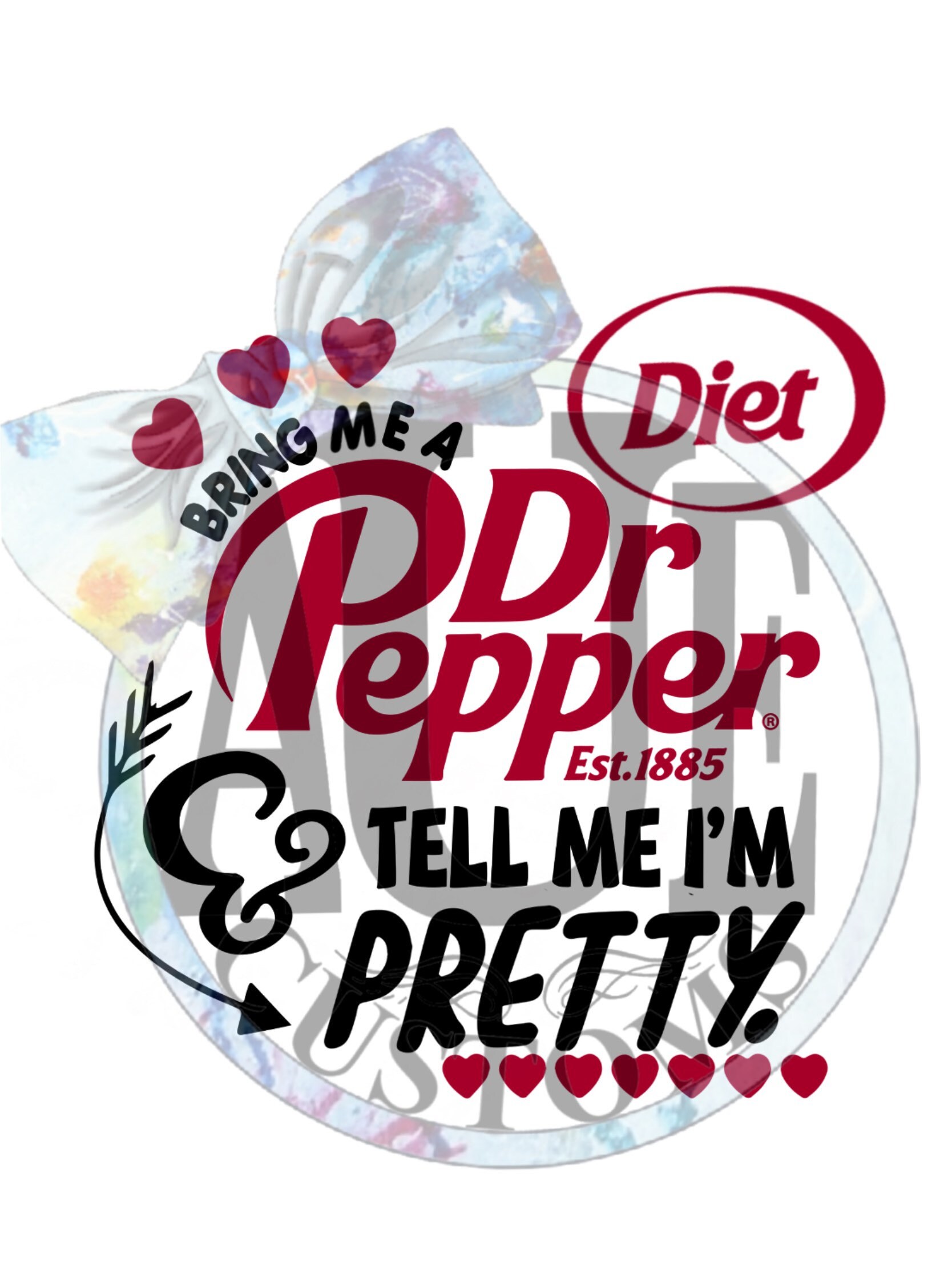 Diet/Dr Pepper 4in tall x 3.5in wide | Etsy