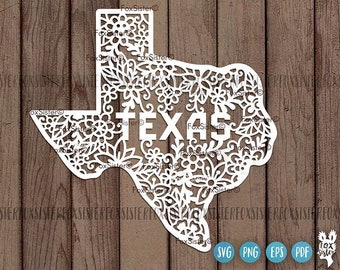 Design Clipart vettoriale Svg dello stato del Texas, forma dello stato floreale in formato Svg, contorno della silhouette Texas Svg, file di taglio in formato Svg Png per Cricut e Silhouette