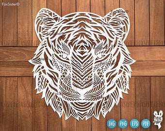 Download Mandala Tiger Svg Etsy